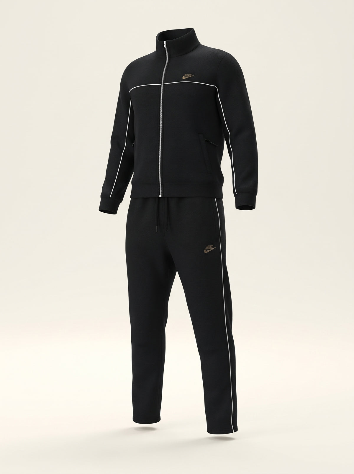 Women's Premium Cotton Fleece Tracksuit – 350 GSM Ultra-Warm Zip-Up Set, Baggy Trouser | 3 Colors – Nighat Apparel