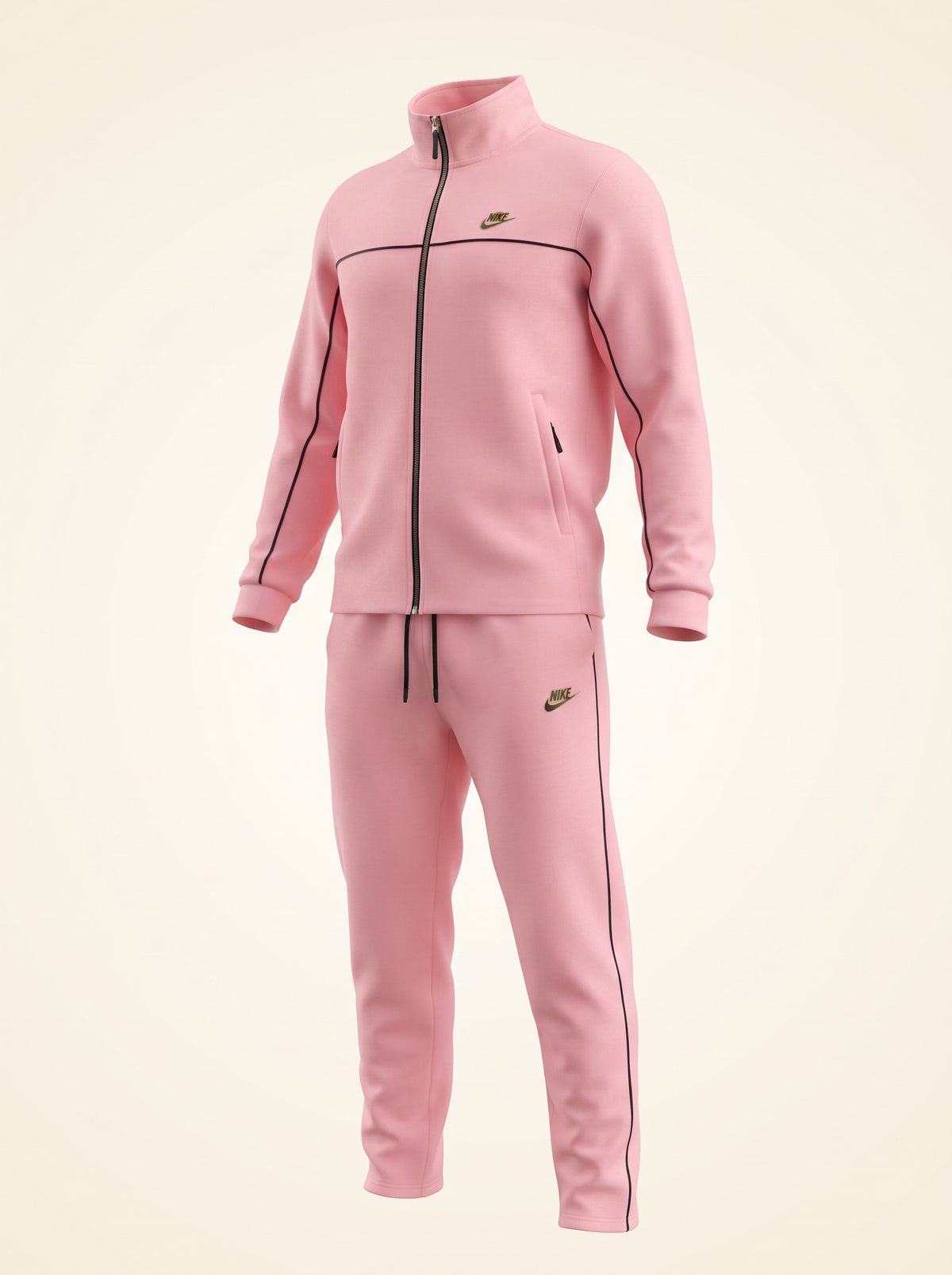Women's Premium Cotton Fleece Tracksuit – 350 GSM Ultra-Warm Zip-Up Set, Baggy Trouser | 3 Colors – Nighat Apparel