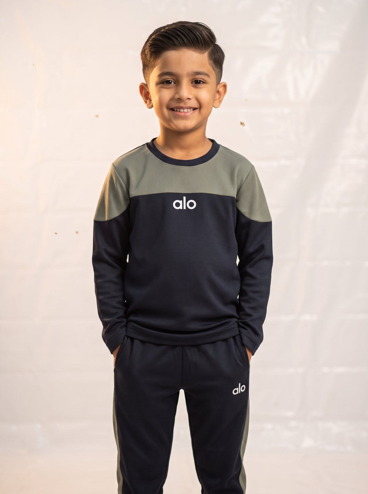 Kids Full-Sleeve Tracksuit – Wicking Waffle Fabric 2-Piece Set | Boys Casual & Sports Wear | 5 Colors – Nighat Apparel