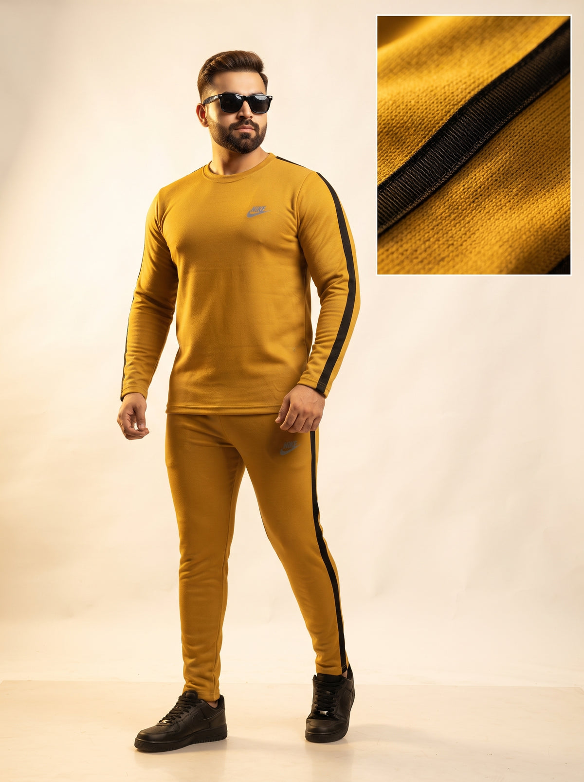 Men's Winter Crew-Neck Tracksuit – 210 GSM Thick Soft Fabric, Full Sleeve 2-Piece Set | Big Sizes 34-36 | 7 Colors – Nighat Apparel