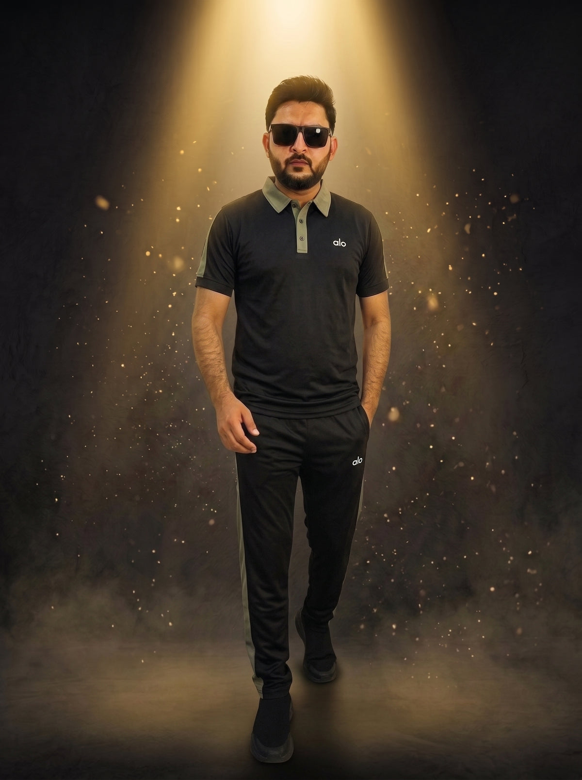 Men's Premium Polo Tracksuit – Contrast Collar Dri-Fit Suit | Gym & Casual Wear