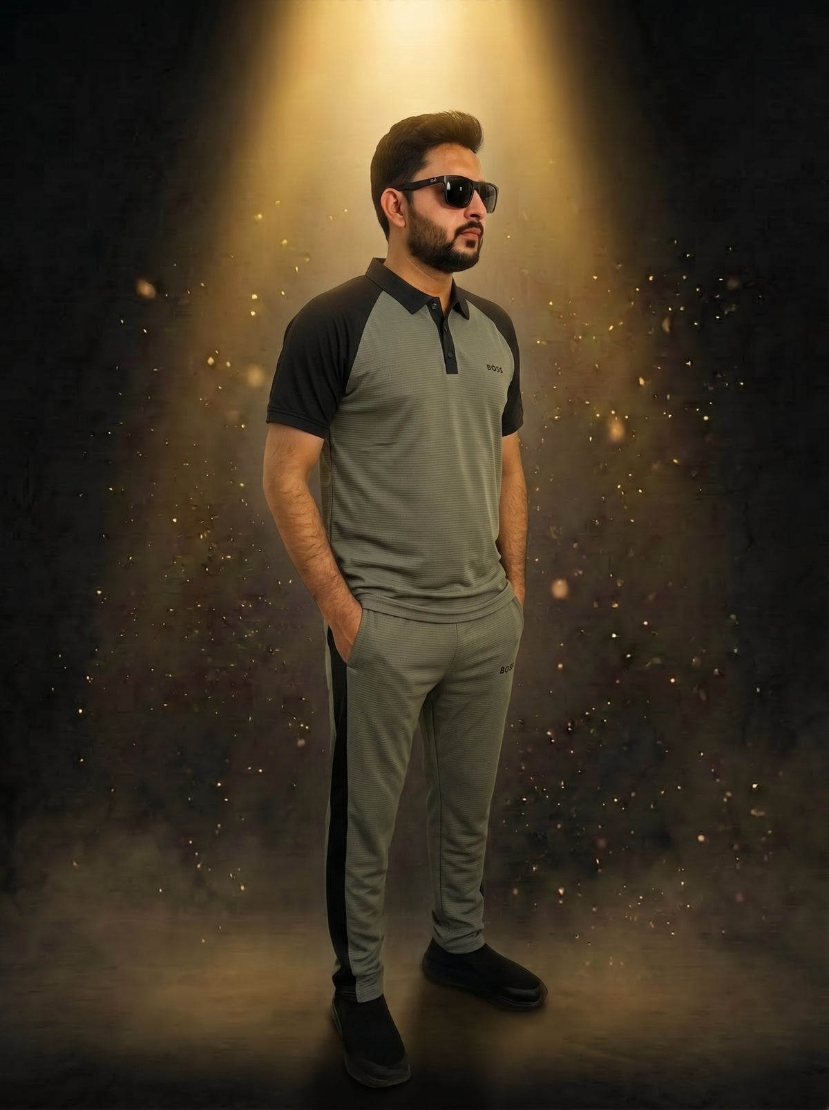 Men's Raglan Polo Tracksuit – 170 GSM Power-Stretch Suit | All-Season Casual Wear | 6 Colors – Nighat Apparel