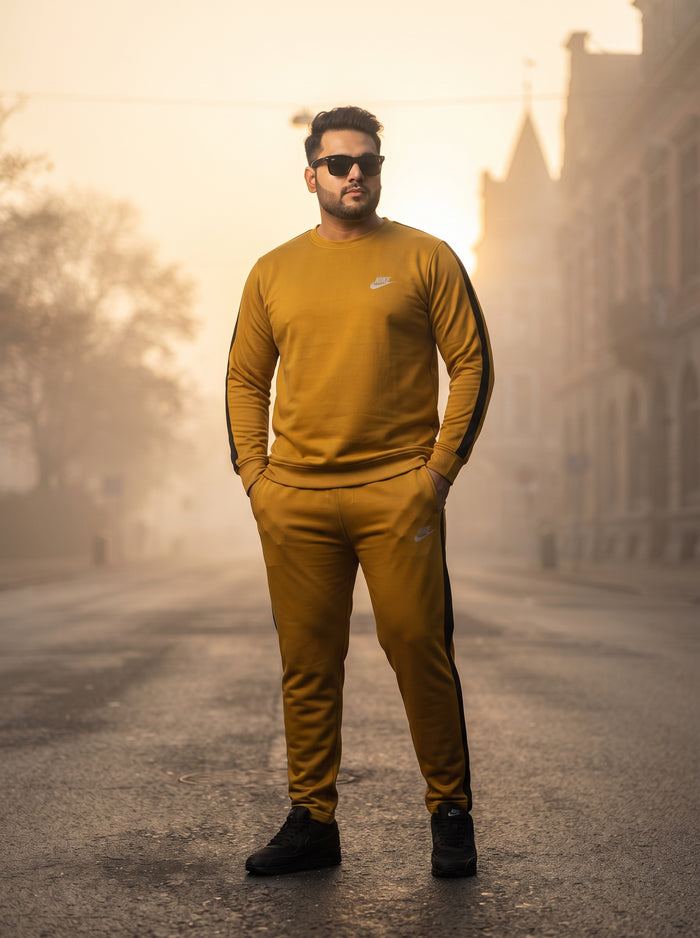 Men's Winter Crew-Neck Tracksuit – 210 GSM Thick Soft Fabric, Full Sleeve 2-Piece Set | Big Sizes 34-36 | 7 Colors – Nighat Apparel