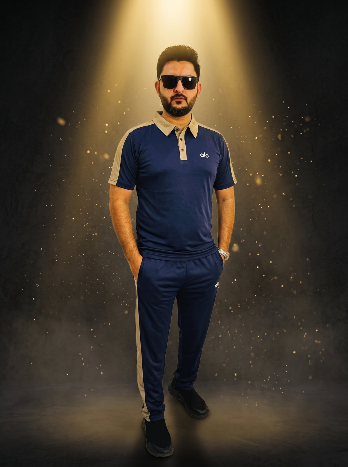 Nighat Apparel Premium Polo Collar Half-Sleeve Tracksuit – Dri-Fit Lycra | Regular Fit