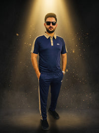 Nighat Apparel Premium Polo Collar Half-Sleeve Tracksuit – Dri-Fit Lycra | Regular Fit