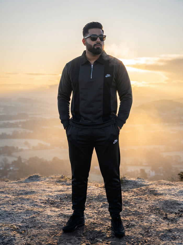 Men's Half-Zip Micro Fleece Tracksuit – 280 GSM Ultra-Warm Winter 2-Piece Set | Sizes 34-36 | 4 Colors – Nighat Apparel