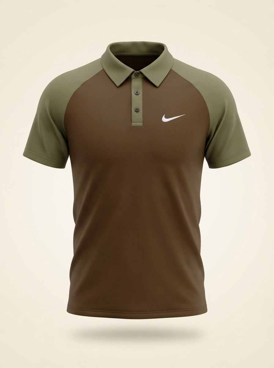 Men's Lycra Polo Shirt – Imported Power-Stretch Fabric, Raglan Contrast Sleeves | 5 Colors – Nighat Apparel