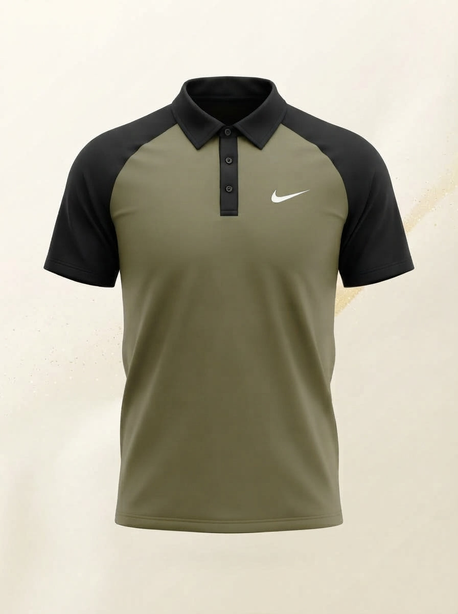 Men's Lycra Polo Shirt – Imported Power-Stretch Fabric, Raglan Contrast Sleeves | 5 Colors – Nighat Apparel