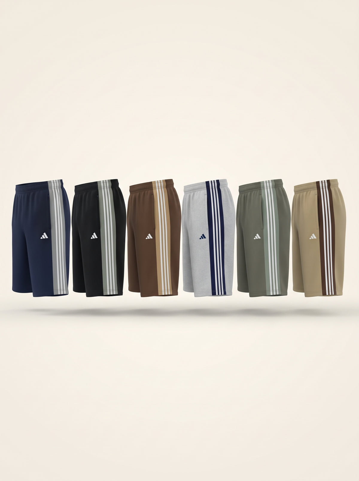 Men's 3-Stripe Dri-Fit Interlock Shorts – Soft Feel Gym & Casual Shorts | 6 Colors – Nighat Apparel