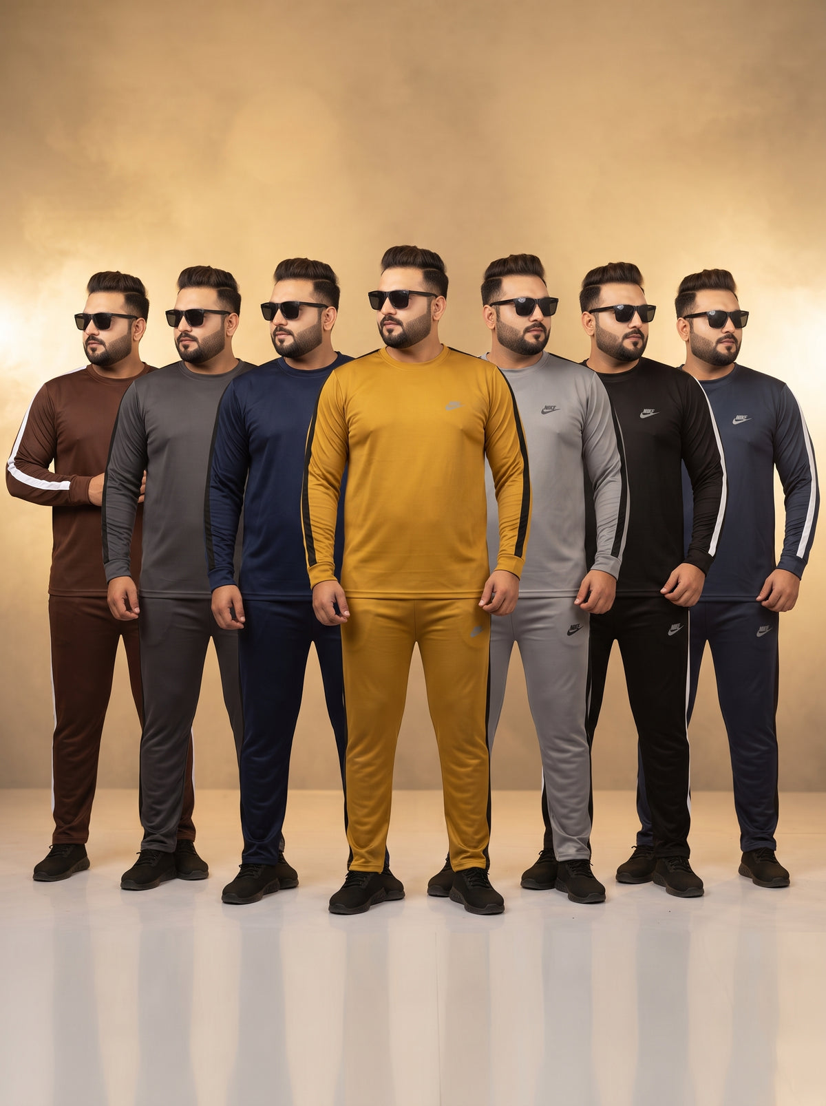 Men's Winter Crew-Neck Tracksuit – 210 GSM Thick Soft Fabric, Full Sleeve 2-Piece Set | Big Sizes 34-36 | 7 Colors – Nighat Apparel